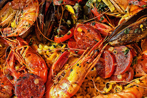 Andalusian paella recipe with chorizo